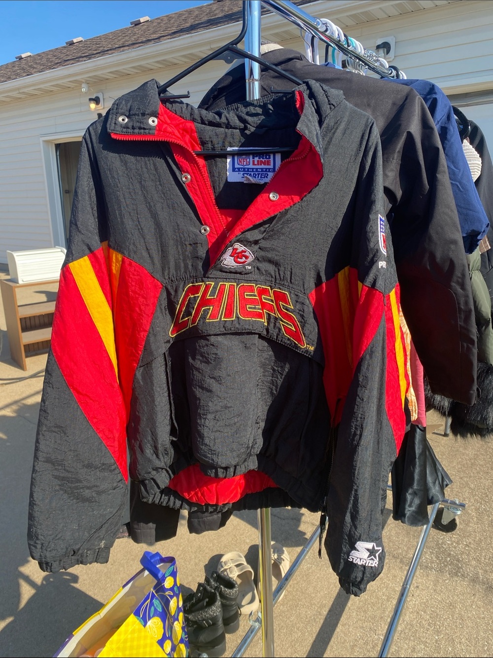 VTG 90s Kansas City Chiefs STARTER Pro Line Pullover Jacket - Large
